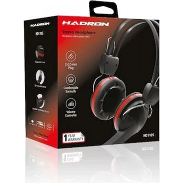 Hadron Hd1105 Mikrofonlu Kulaklık 3.5Mm Siyah-Kırmızı - 4