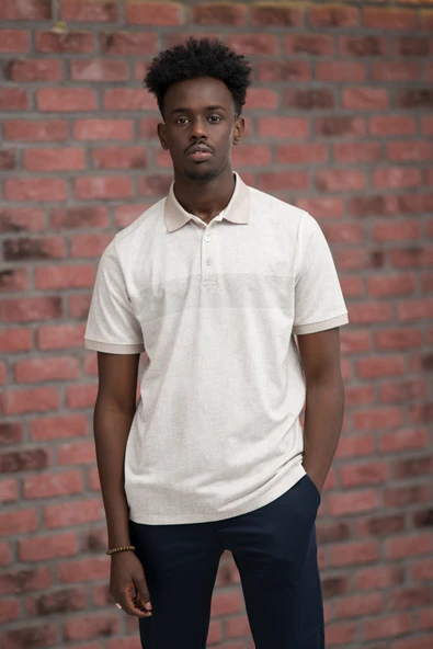 Advante Regular Fit Likralı Çizgili Polo Yaka T-shirt - 9