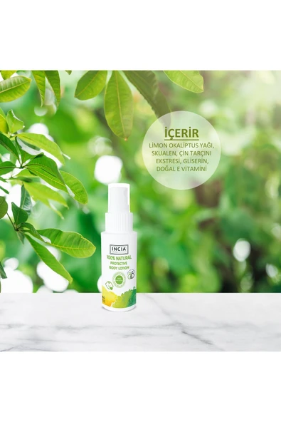INCIA %100 DOĞAL KORUYUCU VÜCUT LOSYONU SPREY YENİDOĞAN BEBEK ÇOCUK IÇİN LİMON OKALİPTUS 50 ML