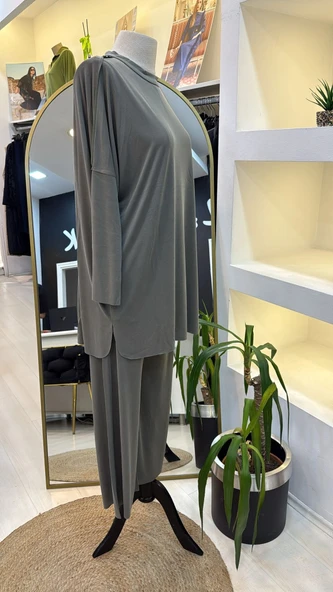 invee modal kumaş fresh takim 7126 HAKİ - Resim 2