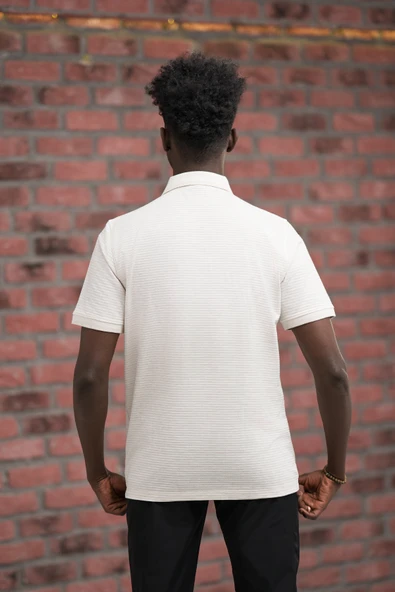 Advante Rahat Kesim Örme Dokumalı Cepli Polo Yaka T-shirt - Resim 9