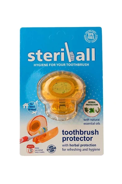 Steriball Diş Fırçası için Hijyenik Koruyucu Kapak - Turuncu - 1