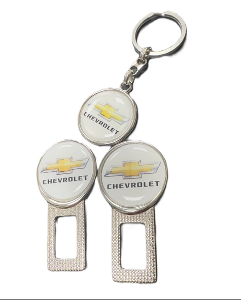 chevrolet İkaz Ses Susturucu Metal Toka 2 Adet Ve Anahtarlık 1 Adet - Resim 3