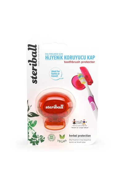Steriball Diş Fırçası için Hijyenik Koruyucu Kapak - Turuncu - 2
