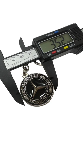 Mercedes İle Metal Anahtarlık Araba Anahtarlığı SİYAH 1. KALİTE ÇİFT TARAFLI - Resim 4