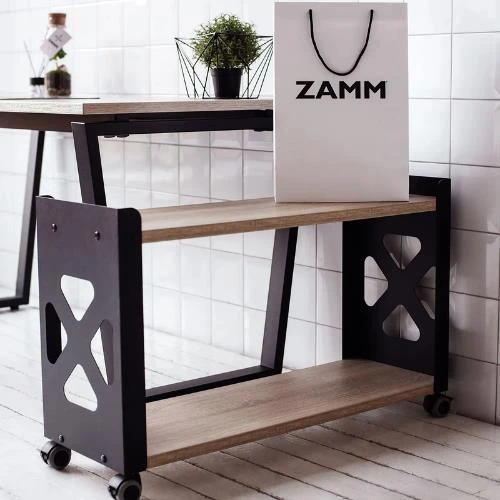 Tekerlekli Raf Ünitesi 2 Katlı Banyo Rafı Mutfak Rafı Ofis Rafı Servis Sehpası Organizer (kahve) - 8