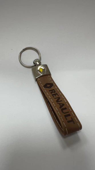Renault ile uyumlu Yazılı Ve Logolu Anahtarlık (Kahverengi) - Resim 2