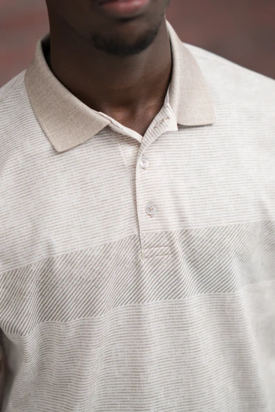 Advante Regular Fit Likralı Çizgili Polo Yaka T-shirt - 11