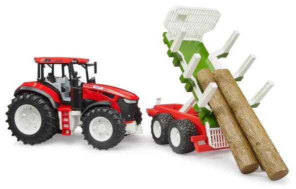 Bruder Roadmax Kütük Taşıyan Römorklu Traktör Br03453 - Resim 4