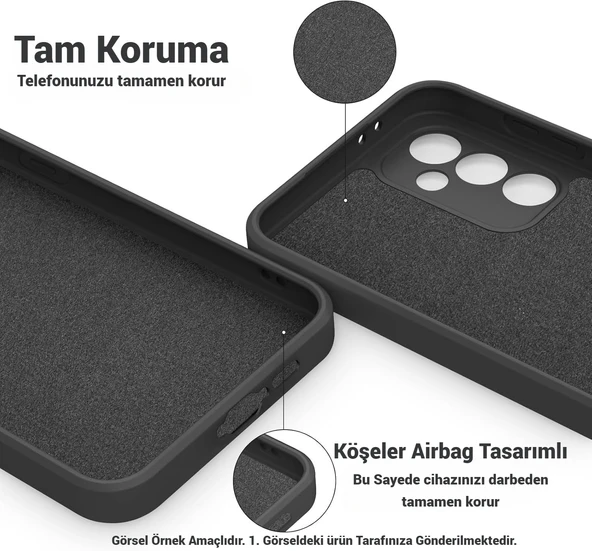 Samsung Galaxy A03 Uyumlu Kamera Çıkıntılı Silinebilir Leke Tutmaz İçi Kadife Lansman Kılıf - 3