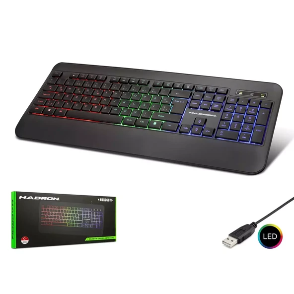 Hadron Hdx2607 Kablolu Oyuncu Klavye Led Q Siyah - 1