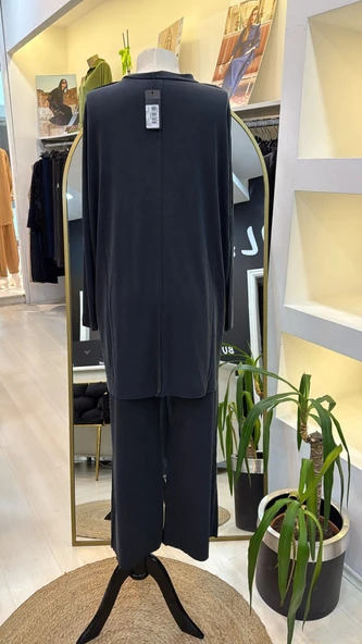 invee modal kumaş fresh takim 7126 siyah - Resim 2