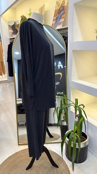 invee modal kumaş fresh takim 7126 siyah - Resim 4