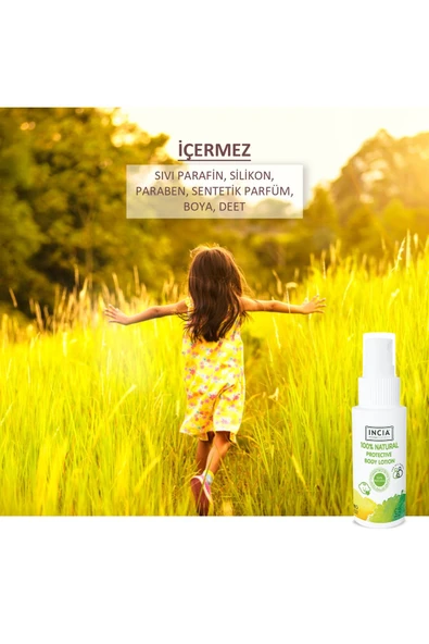 INCIA %100 DOĞAL KORUYUCU VÜCUT LOSYONU SPREY YENİDOĞAN BEBEK ÇOCUK IÇİN LİMON OKALİPTUS 50 ML - 6