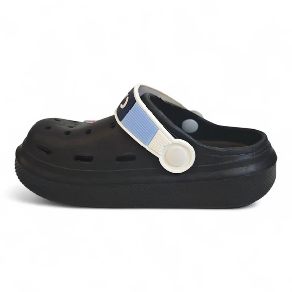 Calx 9041 Siyah Crks Tavşan Figürlü Erkek Çocuk Havuz Plaj Terlik - Resim 6