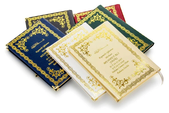 50 ADET - İsim Baskılı Ciltli Yasin Kitabı - Orta Boy - 176 Sayfa - Yeşil Renk - Mevlid Hediyeliği - Resim 3