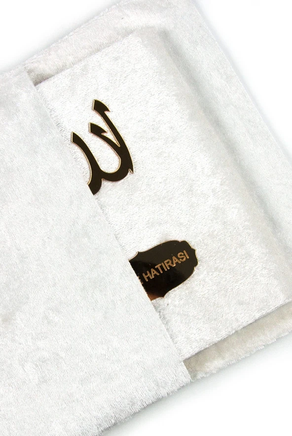 20 Adet Kadife Kaplı Yasin Kitabı - Çanta Boy - İsme Özel Plakalı - Tesbihli - Keseli - Kutulu - Beyaz Renk - Mevlit Hediyeliği - Resim 3