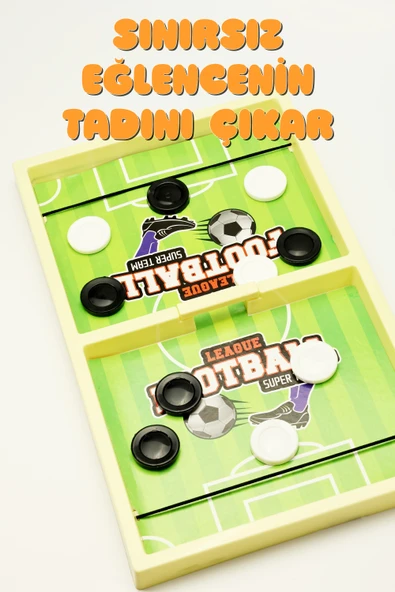 Lastik Fırlatmalı Futbol Şut ve Gol Hızlı Sapan Masa Futbol Oyunu Çocuk Odaklanma Zeka Kutu Oyunu - 7