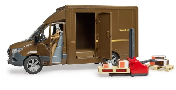 Bruder Mercedes Benz Sprinter Ups Kargo Aracı Transpalet - Resim 3