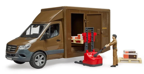 Bruder Mercedes Benz Sprinter Ups Kargo Aracı Transpalet - Resim 2