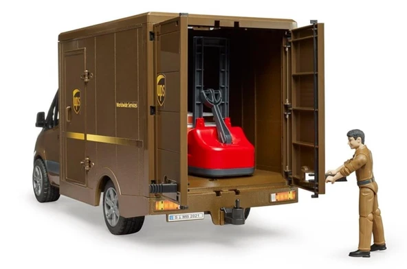 Bruder Mercedes Benz Sprinter Ups Kargo Aracı Transpalet - Resim 5