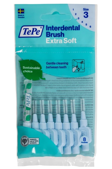 Tepe Interdental Brush Extra Soft Arayüz Fırçası Mavi 0.6 mm 8 li - 1