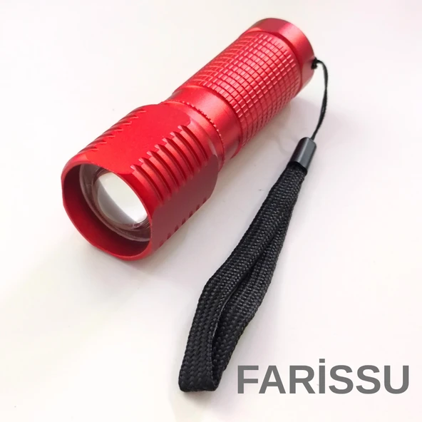 OR-8818 Kırmızı Mini LED El Feneri - Deprem Feneri - 3x AAA Kuru Pil Uyumlu (Piller Dahil Değildir) ürün görseli 1