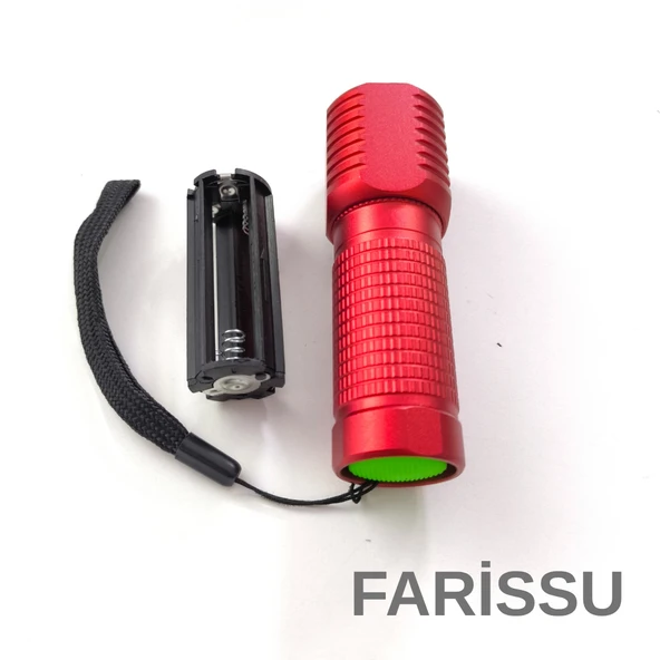 OR-8818 Kırmızı Mini LED El Feneri - Deprem Feneri - 3x AAA Kuru Pil Uyumlu (Piller Dahil Değildir) - Resim 4