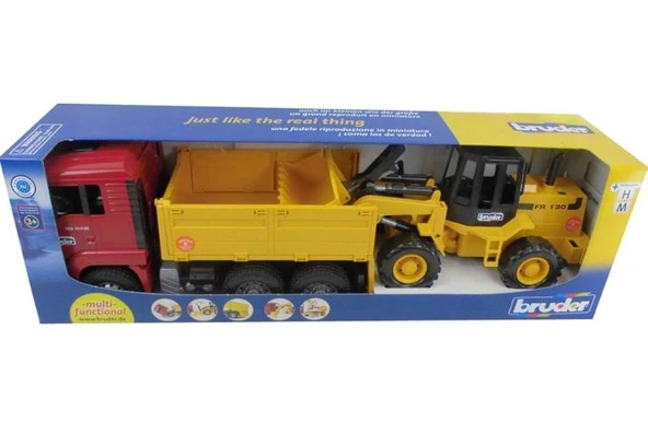 Bruder Man Damperli Kamyon Ve Fr130 Kepçe Br02752 - 4