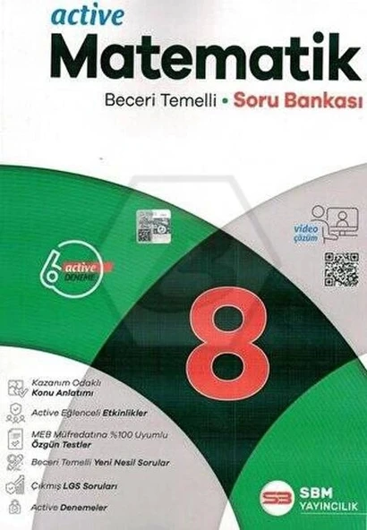 8.Sınıf Active Matematik Soru Bankası Sbm Yayın