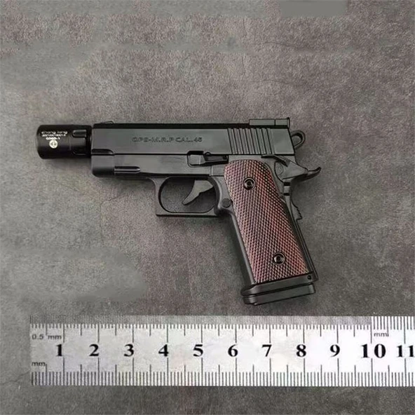 Dan Wesson 10mm Minyatür Tabanca Metal Doldurulabilir Torch Çakmak Yeşil - Resim 8