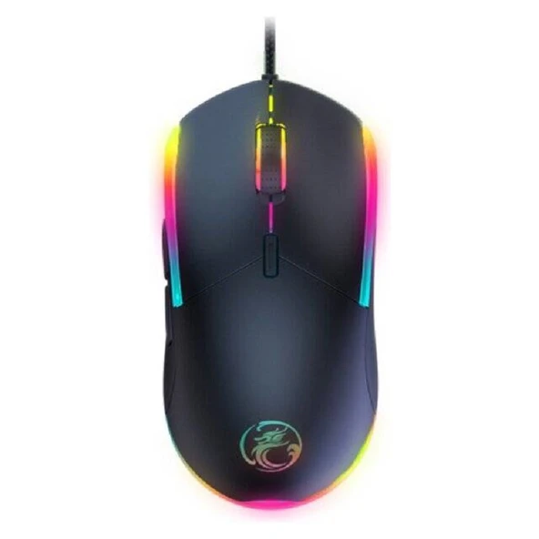 TechTic Ergonomik Çift El Kullanım Gamer Kablolu Oyuncu Mouse RGB İmice T30 Ayarlanabilir 3200DPI ürün görseli 1