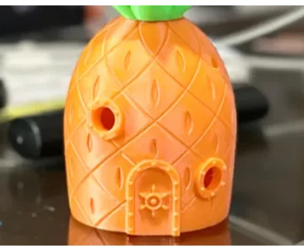 Sünger Bob Ananas Akvaryum Evi  Dekoratif Balık Yuvası - 3