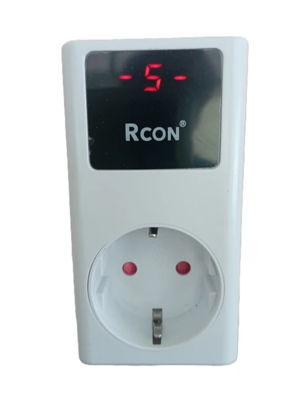 Rcon ayarlanabilir voltaj akım koruma prizi ev tipi tek faz led ekranlı çocuk yıldırım koruma - 3