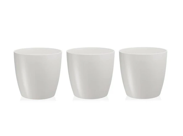 Omnipazar SO-YK05 Yakut Saksı Takımı Separetörlü 22 Lt 3 Adet Beyaz