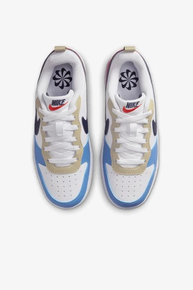 Nike Court Borough Low Recraft (GS) DV5456-124 Beyaz Kadın Spor Ayakkabı - Resim 4