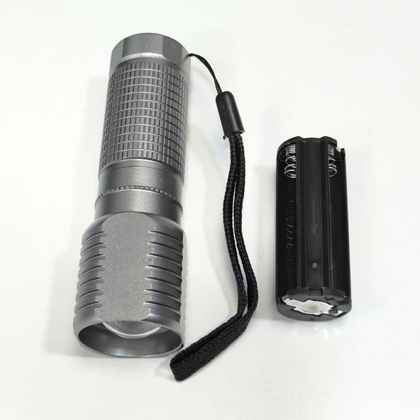 OR-8818 Mini LED El Feneri - Alüminyum Alaşım - Deprem Feneri - 3x AAA Kuru Pil Uyumlu (Piller Dahil Değildir) - 2