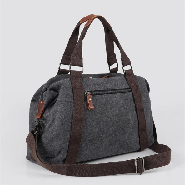 ÇÇS 40230 Kanvas Seyahat Çantası Siyah - Resim 6