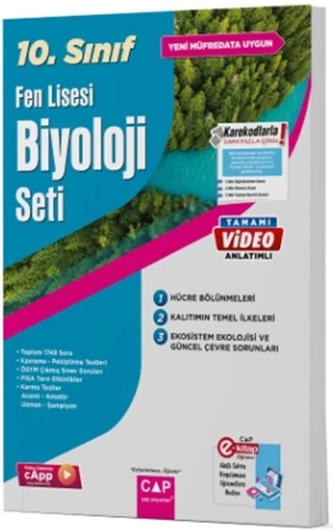 Çap 10.Sınıf Fen Lisesi Biyoloji Seti ürün görseli 1