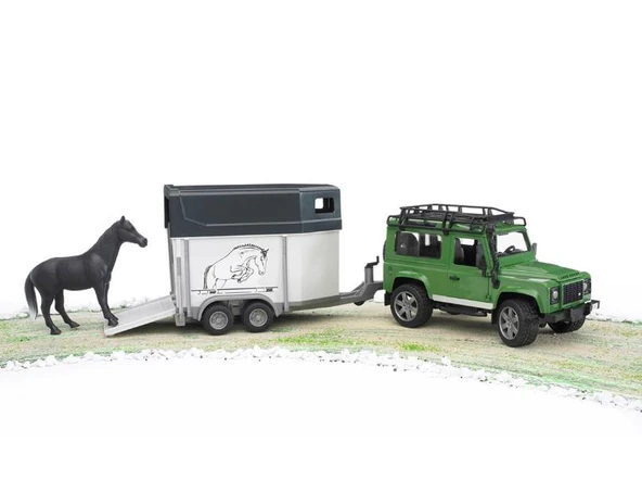 Bruder Land Rover Arazi Aracı ve At Nakil Konteynırı ürün görseli
