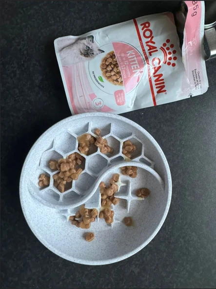 Kedi ve Köpekler İçin Yavaş Mama Kabı Eğlenceli Zeka Oyunu Tabak Slow Feeder Mama Kasesi - 5