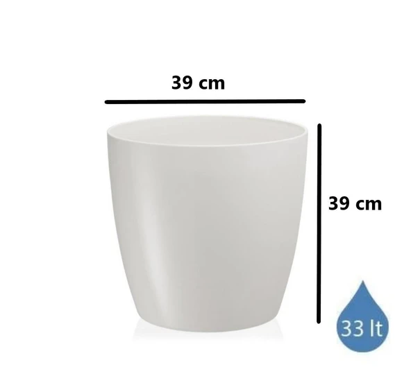 Omnipazar SO-YK06 Yakut Saksı Takımı Separetörlü 33 Litre Kirli Beyaz 3 Adet - 2