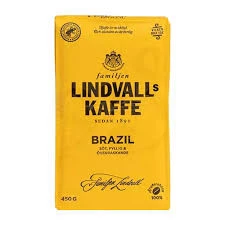 LINDVALL KAFFE BRAZİL koyu kavrulmuş öğütülmüş kahve, 450 gr ürün görseli