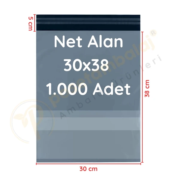 30x38+5 cm (30x43) Cepli Kargo Poşeti 1.000 Adet