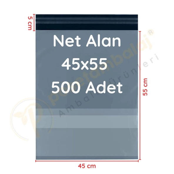 45x55+5 cm (45x60) Cepli Kargo Poşeti 500 Adet