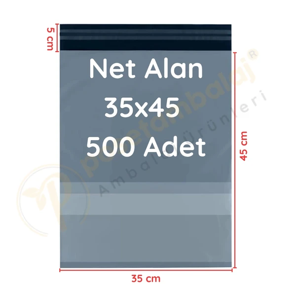 35x45+5 cm (35x50) Cepli Kargo Poşeti 500 Adet