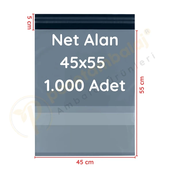 45x55+5 cm (45x60) Cepli Kargo Poşeti 1.000 Adet