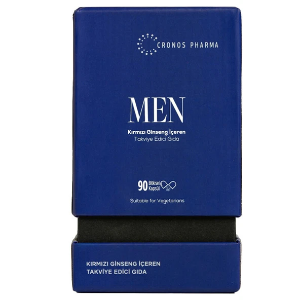 Cronos Pharma Men Kırmızı Ginseng İçeren Takviye Edici Gıda 90 Bitkisel Kapsül ürün görseli