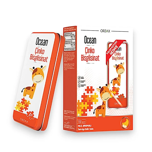 Orzax Ocean Çinko Bisglisinat Takviye Edici Gıda 150 ml Kalem Kutusu Hediyeli ürün görseli