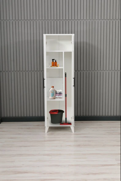 Ozzi Home Design Çok Amaçlı Dolap Banyo Dolabı Temizlik Malzeme Dolabı